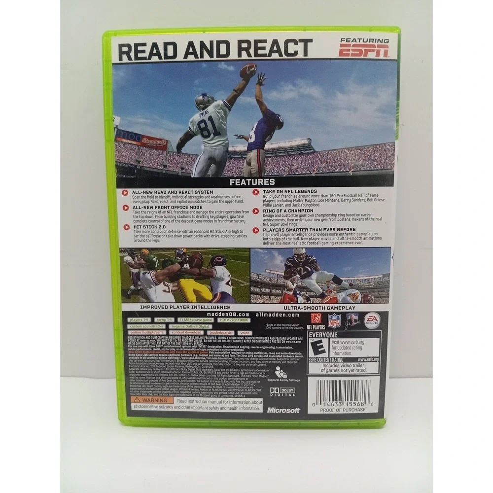 Madden NFL 08 (Microsoft Xbox 360, 2007)